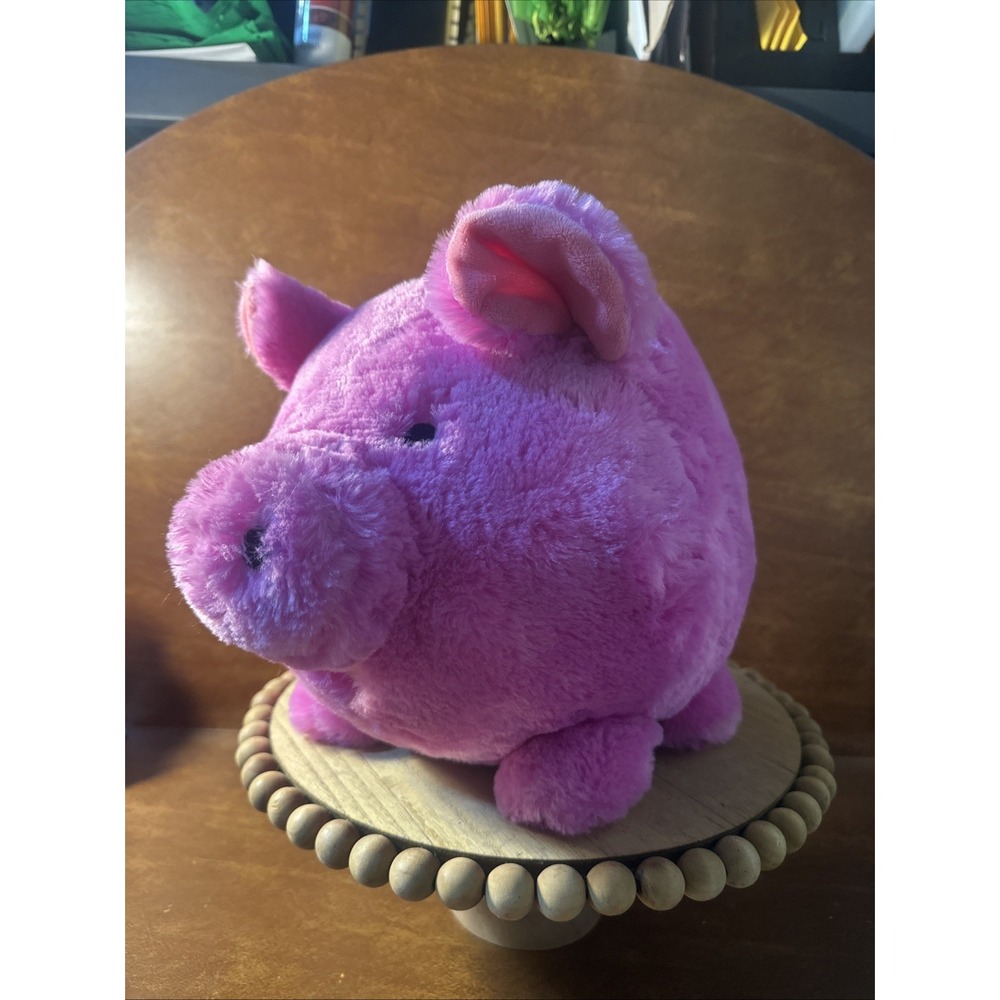 FAB NY Jumbo Plush Pink Piggy Bank Toy 13" X  10"